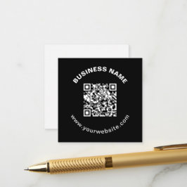 QR-kod med företagsnamn fet cirkulär text Tilläggskort