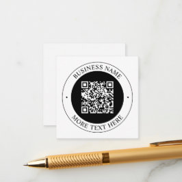QR-kod med företagsnamn redigerbar cirkulär text Tilläggskort