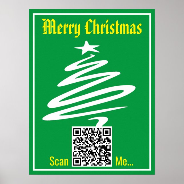 QR-kod med jul Hälsning på en Poster (Framsidan)