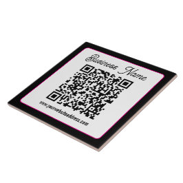QR-kod med kursiv handskrift Kakelplatta