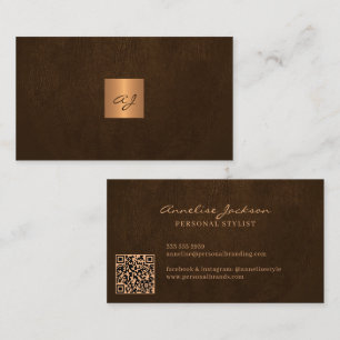 QR-kod med monogrammet unik modern Visitkort