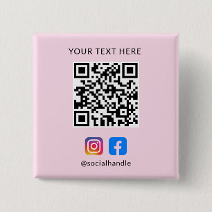 QR-kod med Social Media Icons Easy Anpassningsbar  Knapp