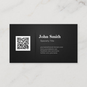 QR-kod med svart Professionell-Elegant-mus Visitkort