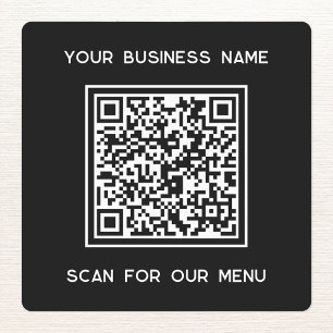 QR-kod med text Business Scan for Meny Klistermärke