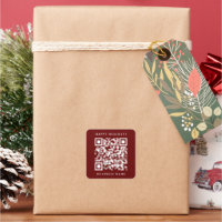 QR-kod Minimal Glad helg Business Red