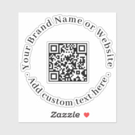 QR-kod Minimal Logotyp Företag Promotionsetikett Klistermärken
