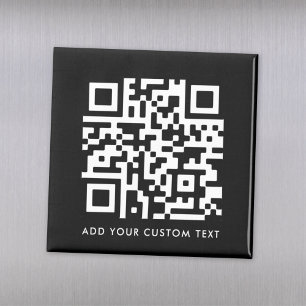 QR-kod Minimal modern svart Anpassningsbar Magnet