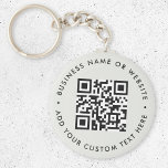 QR-kod | Minimalistisk enkel budget för ren Grått Nyckelring<br><div class="desc">En enkel grått QR-kodmall i anpassningsbar i ett modernt minimalistiskt stil som enkelt kan uppdateras med QR-kod,  namn eller webbplats- och anpassningsbar-text,  t.ex. skanna mig till.. #QRcode #keychain #business</div>