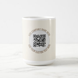 QR-kod Minimalistisk Enkel Grå Kaffemugg
