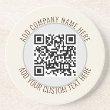 QR-kod - minimalistisk enkel Grått Round-budget