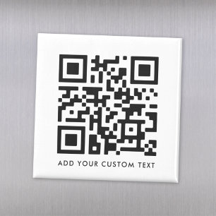 QR-kod Minimalistisk ren, enkel vit Anpassningsbar Magnet