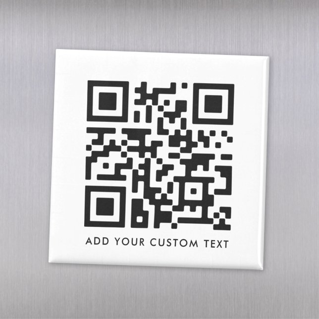 QR-kod Minimalistisk ren, enkel vit Anpassningsbar Magnet (Skapare uppladdad)