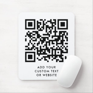 QR-kod Minimalistisk ren, enkel vit Anpassningsbar Musmatta