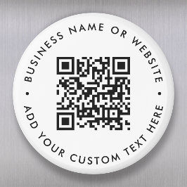 QR-kod - minimalistisk ren, enkel vit runda Magnet