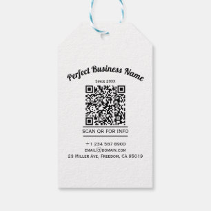 QR-kod minimalistisk svart och vit enkel rensning Presentetikett