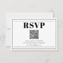 QR-kod Minimalistisk svart och vit OSA kort
