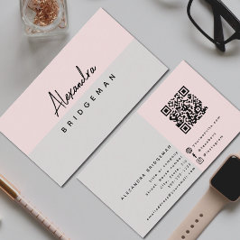 QR-kod | Minimalistiskt Affärskort för social-medi Visitkort