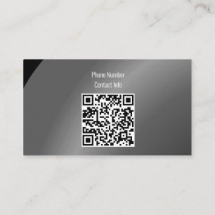 QR-kod Moderat svart, modern nyans skuggat Visitkort