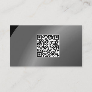 QR-kod Moderat svart, modern nyans skuggat Visitkort