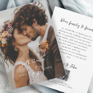 QR-kod,Modern, Ampersand, Skriptteckensnitt, 1 fot Tack Kort