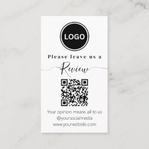 QR-kod Modern Lämna oss en recension Visitkort