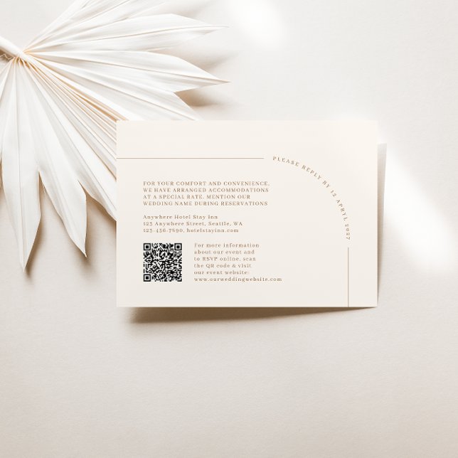 QR-kod Modern Minimalist Boho Arch-OSA kort (Skapare uppladdad)