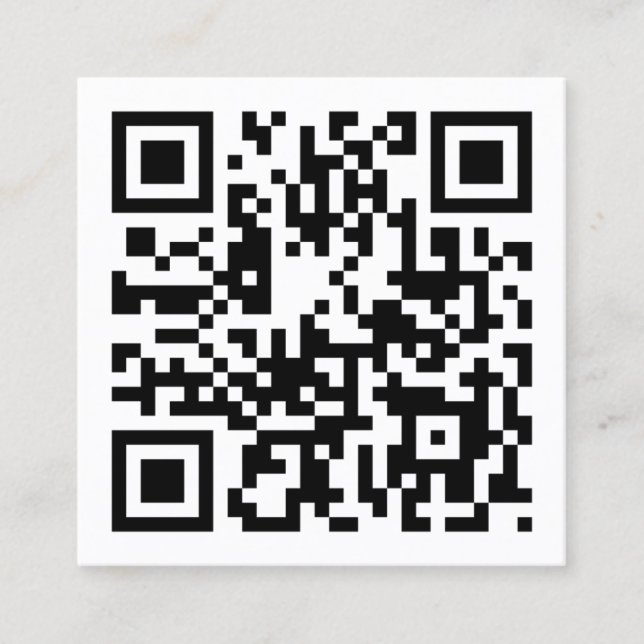QR-kod Modern minimalist  Fyrkantigt Visitkort (Framsida)