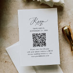 QR-kod Modern minimalistisk svart och vit Bröllop OSA Kort<br><div class="desc">Det här anpassadet OSA kort är designat att samordna med vår Modern Calligraphy bröllop-samling och har ett modernt calligraphy-skriptteckensnitt parat med ett klassserif & sans-teckensnitt i svart och är perfekt för vilken säsong som helst. Matchande objekt är tillgängliga.</div>