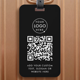 QR-kod | Modern Professionell för svart Logotyp i Bagagebricka