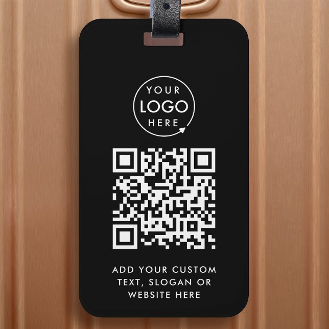 QR-kod | Modern Professionell för svart Logotyp i  Bagagebricka (Skapare uppladdad)