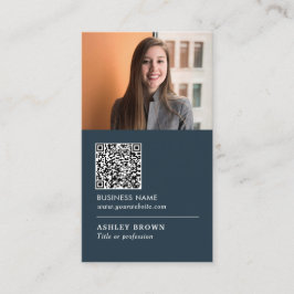 QR-kod Modern professionell real gods-foto Busi Visitkort