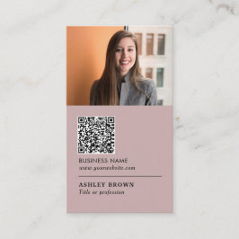 QR-kod Modern professionell real gods-foto Busi Visitkort