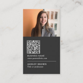 QR-kod Modern professionell real gods-foto Busi Visitkort