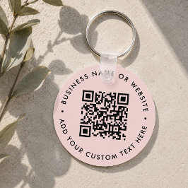 QR-kod | Modern Rosa för företag Nyckelring