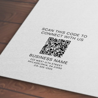 QR-kod Modern Självbläckande Stämpel för Företag