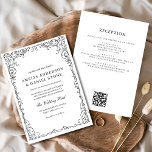 QR-kod Modern svart och vit minimal Bröllop Inbjudningar<br><div class="desc">Inför bröllop med en elegant, modern, svart och vit minimalistisk inbjudan som ger en bekväm QR-kod. Den rena, monokromatiska utformningen framhäver sofistikering och elegans, perfekt för par som söker en contemporary och raffinerad estetik. QR-koden lägger till en funktionell beröring som gör att gästerna enkelt kan komma åt information som RSVP,...</div>