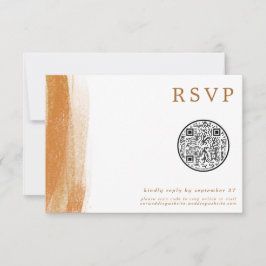 QR-kod Modern Terracotta Gold Foil Bröllop OSA