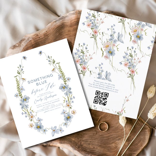 QR-kod något blått före inbjudan (Skapare uppladdad)