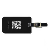 QR-kod, Namn & Info, Svartvitt, Elegant