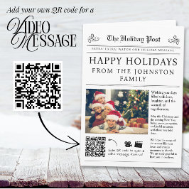 QR-kod - Nyhetsblad - julkort Kort