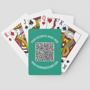 QR-kod och anpassad text Reklamspelkort Casinokort