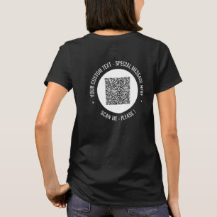 QR-kod och Anpassningsbar Text Ditt T-Shirt-val Fä T Shirt