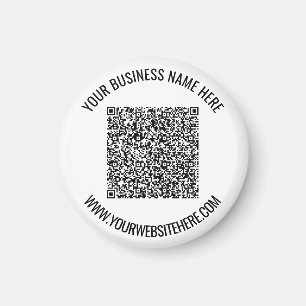 QR-kod och Anpassningsbar Text - höjdpunkt Magnet