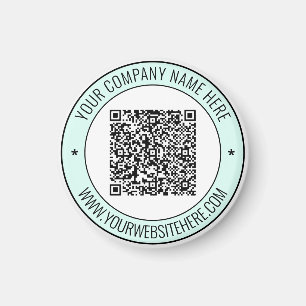 QR-kod och Anpassningsbar-textmagnet Välj Färg Magnet