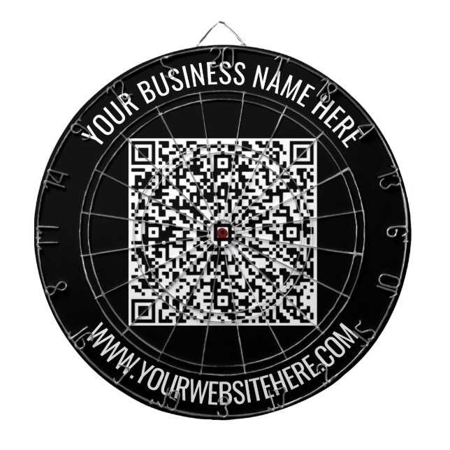 QR-kod och Anpassningsbar-texttavla - Välj Färg Darttavla (Framsidan)