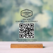 QR-kod och Business Logotyp Free Wifi