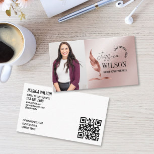 QR-kod och foto mobil notarius lön teckenombud Visitkort