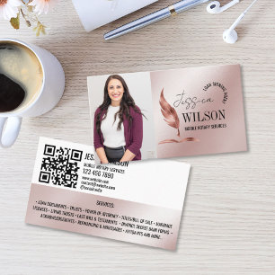 QR-kod och foto mobil notarius publicus lånesigner Visitkort