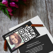 Qr-kod och headshot