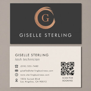 QR-kod Ögonfransstylist Modern Minimalist Visitkort